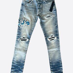 Amiri Vintage Indigo Dragon Logo MX1 Jeans
